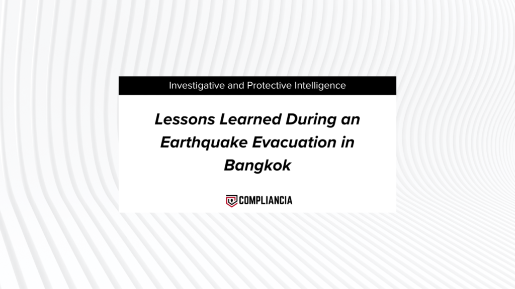 Lessons Learned During an Earthquake Evacuation in Bangkok